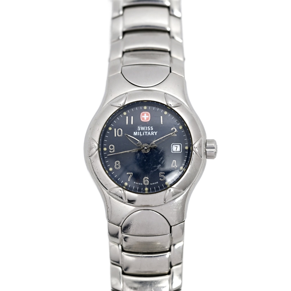Swiss Military Ladies Blue Dial Vintage Swiss Made Wrist Watch 28mm